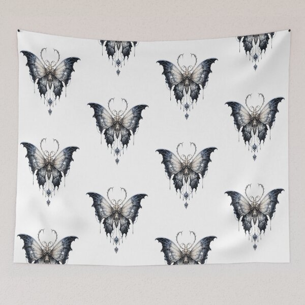 Item preview, death head butterfly, gothic design designed and sold by LoneAngel.