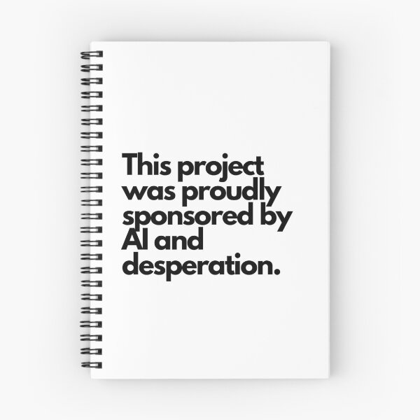 Item preview, AI and desperation designed and sold by luizarusu.