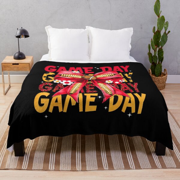 Item preview, Game Day Football Coquette Bow Football Mom Women Girls Kids  designed and sold by facegm.