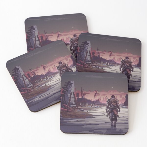 Item preview, Lone Warrior in Ruined Land Dark Fantasy Art designed and sold by Serene-Chamber.
