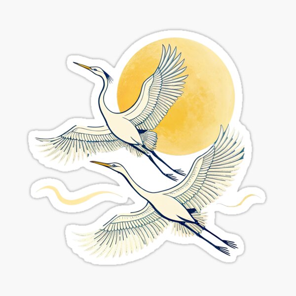 Item preview, T-Shirt Design Trending: FLYING CRANES designed and sold by ForeverPrintsOK.
