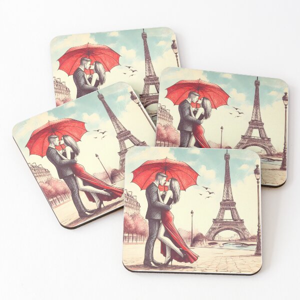 Item preview, Captivating Parisian Lovers' Embrace designed and sold by inkNext.