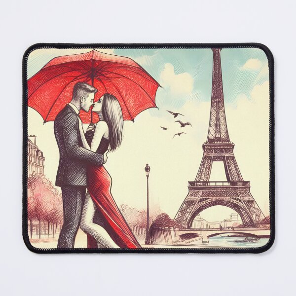 Item preview, Captivating Parisian Lovers' Embrace designed and sold by inkNext.