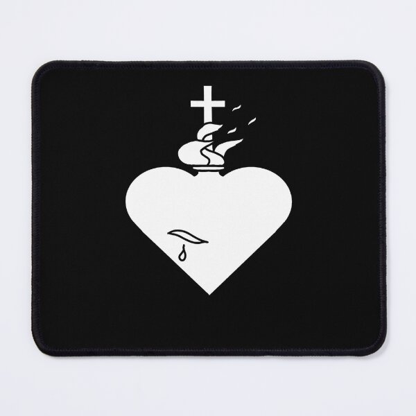 Item preview, Sacred Heart of Jesus Traditional Catholic Black and White Modern Design designed and sold by Catholicguy.