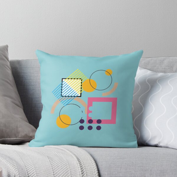 Item preview, A vibrant abstract design composed of overlapping geometric shapes, including circles, squares, and stripes. designed and sold by Wantanadesign.