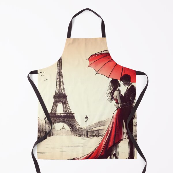 Item preview, Romantic Parisian Kiss Under Red Umbrella designed and sold by inkNext.