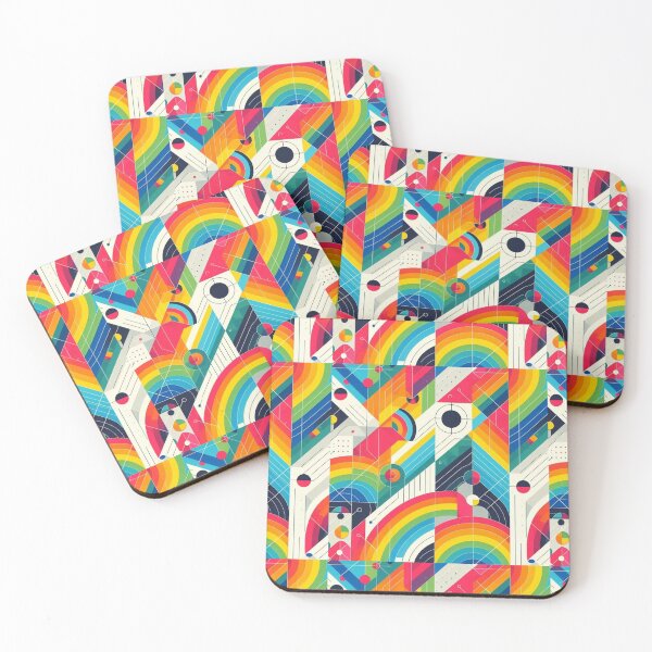 Item preview, Vibrant rainbow Abstract Geometric Seamless Pattern designed and sold by Kalpa.