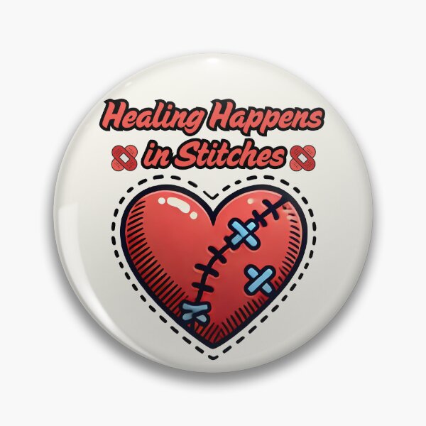 Item preview, Healing Happens in Stitches – Edgy Tattoo-Style Heart Design - Self Love - Love Yourself designed and sold by Dantin.