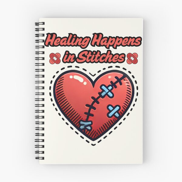 Item preview, Healing Happens in Stitches – Edgy Tattoo-Style Heart Design - Self Love - Love Yourself designed and sold by Dantin.