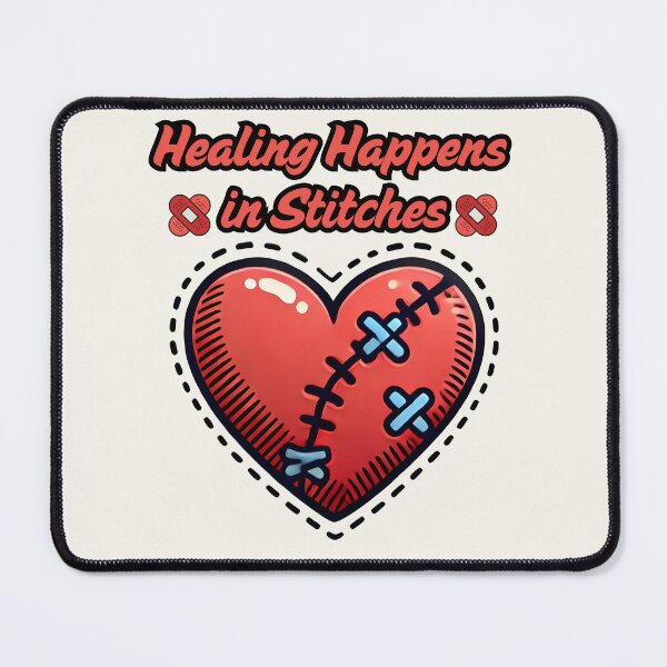 Item preview, Healing Happens in Stitches – Edgy Tattoo-Style Heart Design - Self Love - Love Yourself designed and sold by Dantin.