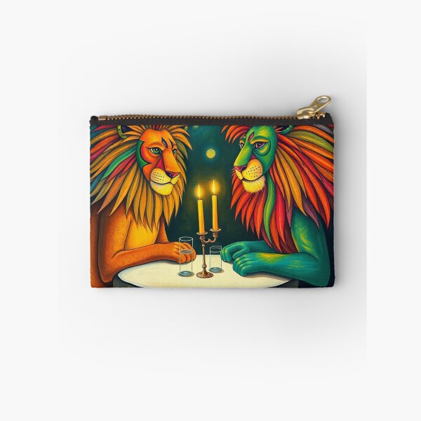 Item preview, Two lions having a drink at a table Two lions having drinks at the table, designed and sold by Evelyn3112.