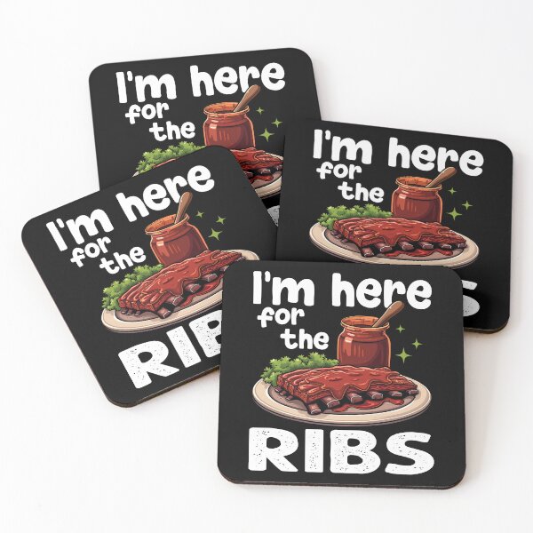 Item preview, I'M HERE FOR THE RIBS - BARBECUE GIFT designed and sold by KEF Custom.
