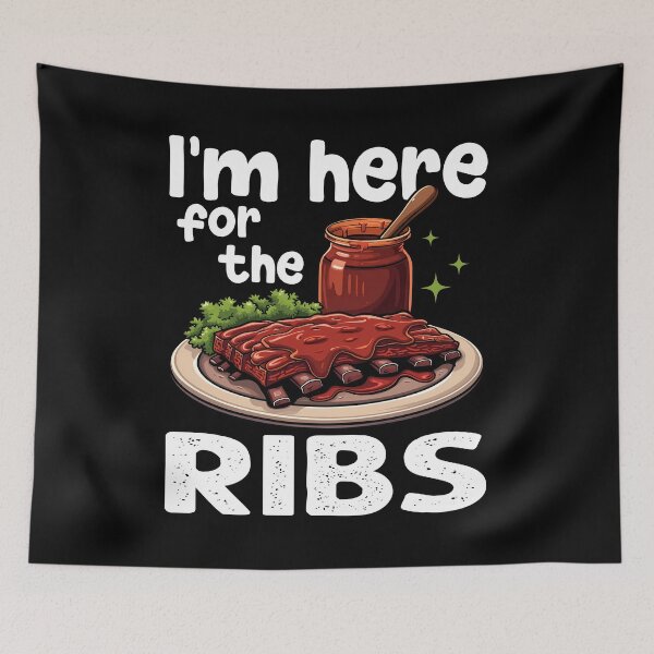 Item preview, I'M HERE FOR THE RIBS - BARBECUE GIFT designed and sold by KEF Custom.