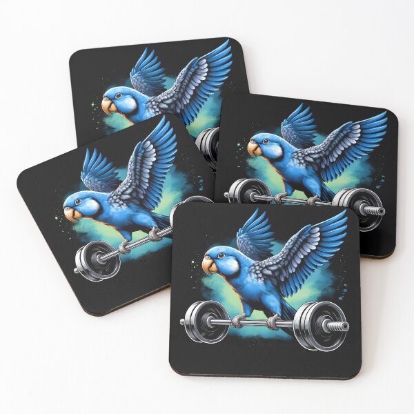 Item preview, Funny Blue Parrot Deadlift Weightlifting Fitness Gym Lover designed and sold by Kimberley King Art  King Art.