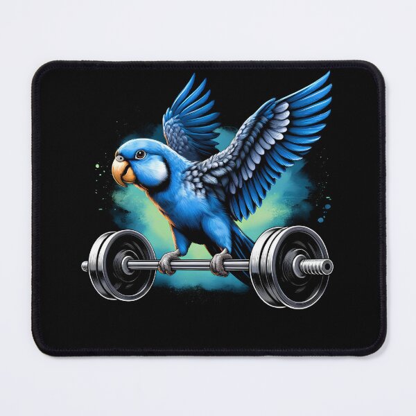 Item preview, Funny Blue Parrot Deadlift Weightlifting Fitness Gym Lover designed and sold by Kimberley King Art King Art.