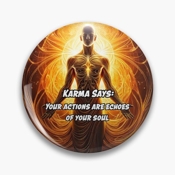 Item preview, Karma Says: "Your actions are echoes of your soul." designed and sold by Unwind-Art-Work.