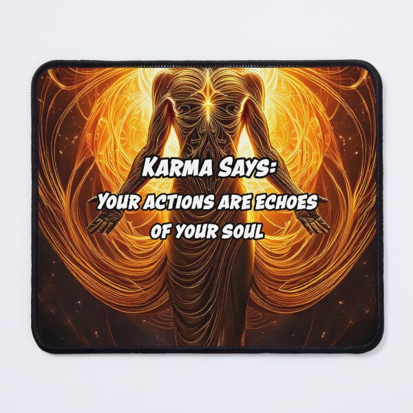 Item preview, Karma Says: "Your actions are echoes of your soul." designed and sold by Unwind-Art-Work.