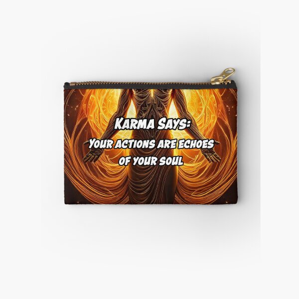 Item preview, Karma Says: "Your actions are echoes of your soul." designed and sold by Unwind-Art-Work.