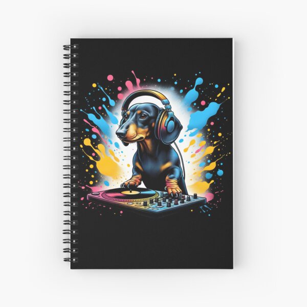 Item preview, Dachshund DJ DJing EDM Funky Dance Club designed and sold by Kimberley King Art  King Art.