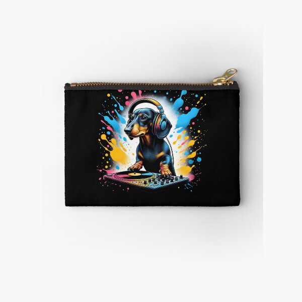 Item preview, Dachshund DJ DJing EDM Funky Dance Club designed and sold by Kimberley King Art  King Art.