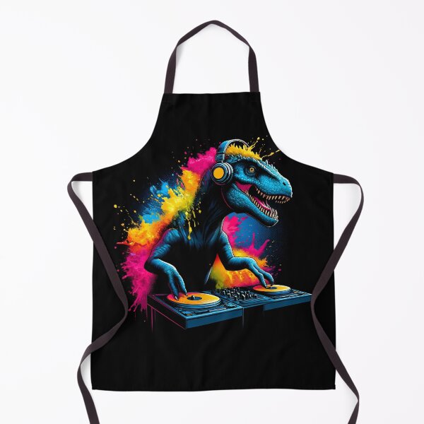 Item preview, Dinosaur DJ DJing EDM Funky Dance Club designed and sold by Kimberley King Art  King Art.