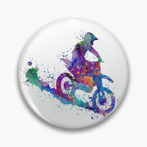 Item preview, Boy Motocross Watercolor Motorcycle Art Gift designed and sold by LotusGifts.