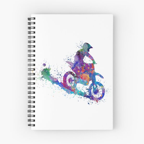 Item preview, Boy Motocross Watercolor Motorcycle Art Gift designed and sold by LotusGifts.