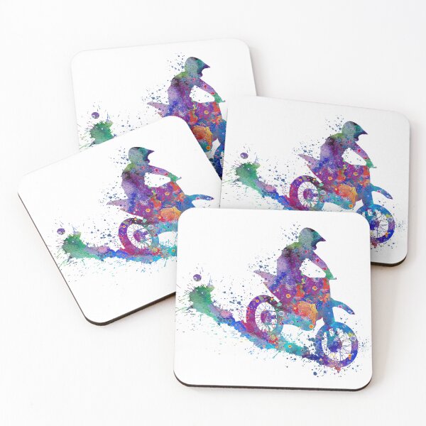 Item preview, Boy Motocross Watercolor Motorcycle Art Gift designed and sold by LotusGifts.