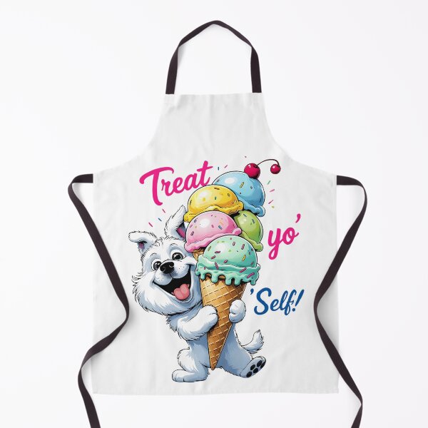 Item preview, Treat Yo Self Dog Ice Cream Funny Dog Humor designed and sold by Furry Paw Prints.