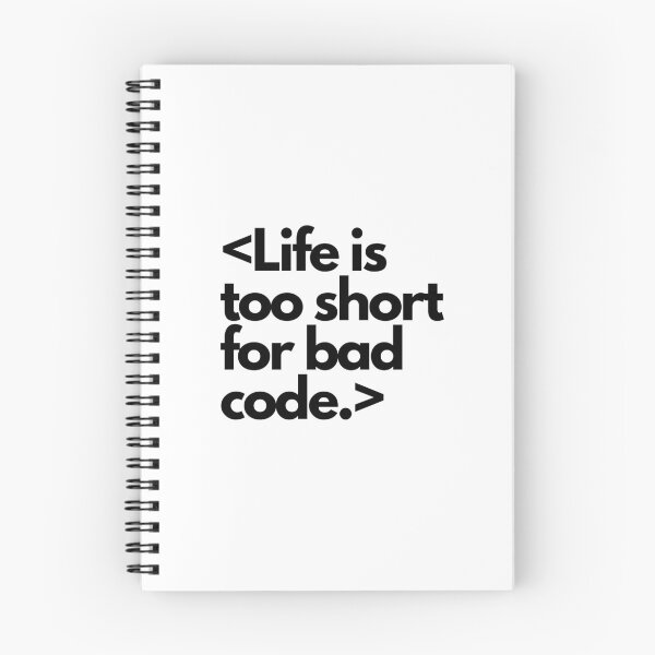 Item preview, Life is too short for bad code designed and sold by luizarusu.
