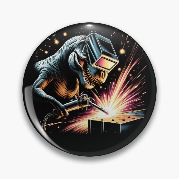 Item preview, Dinosaur Welder Welding Worker Metalworking designed and sold by Kimberley King Art  King Art.