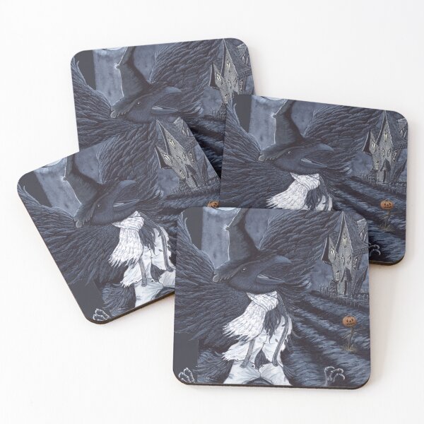 Item preview, Scarecrow - Crow and scarecrow in a gothic horror film atmosphere designed and sold by Lucy Dreams.