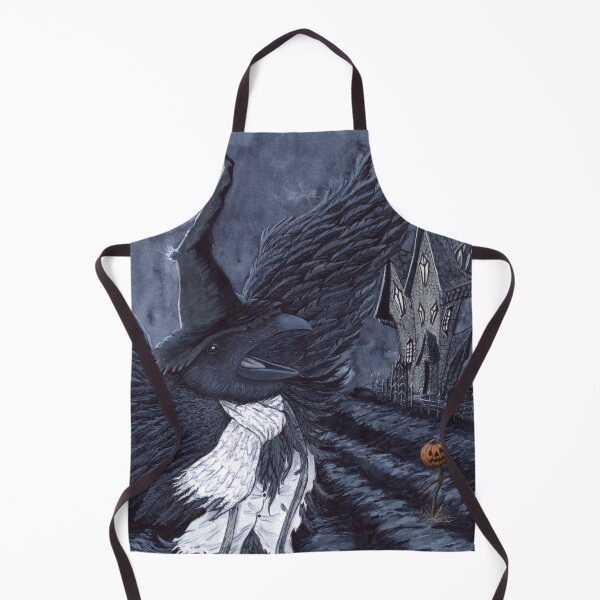 Item preview, Scarecrow - Crow and scarecrow in a gothic horror film atmosphere designed and sold by Lucy Dreams.