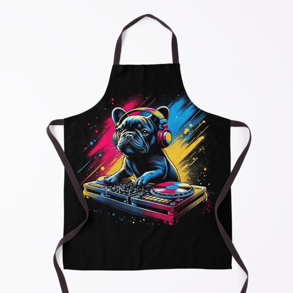 Item preview, French Bulldog DJ DJing EDM Funky Dance Club designed and sold by Kimberley King Art  King Art.