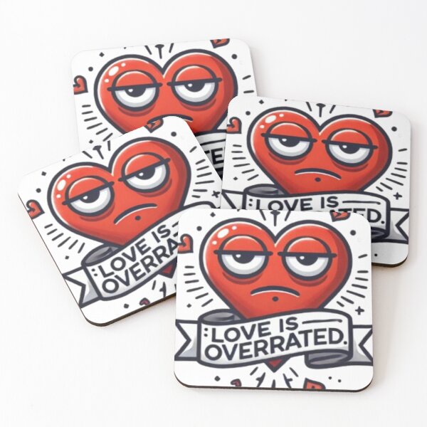 Item preview, Love Is Overrated – Funny & Sarcastic Valentine’s Design designed and sold by Adellisa.