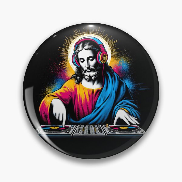 Item preview, Jesus DJ DJing EDM Funky Dance Club designed and sold by Kimberley King Art  King Art.