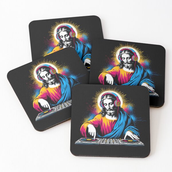 Item preview, Jesus DJ DJing EDM Funky Dance Club designed and sold by Kimberley King Art  King Art.