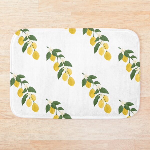 Artikelvorschau, Zitronenzweig mit Blüten - weiß entworfen und verkauft von Blooming June Design.
