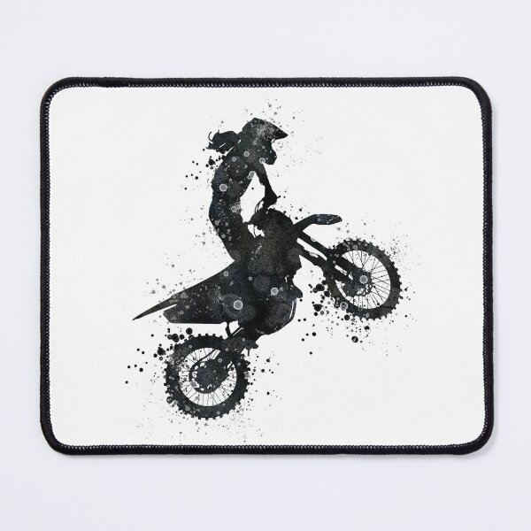 Item preview, Girl Motocross Black and White Silhouette Artwork designed and sold by LotusGifts.