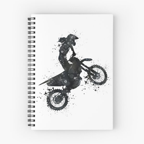 Item preview, Girl Motocross Black and White Silhouette Artwork designed and sold by LotusGifts.