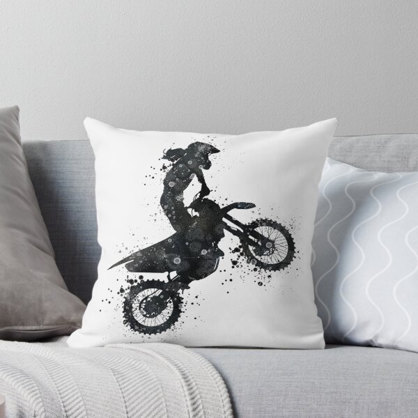 Item preview, Girl Motocross Black and White Silhouette Artwork designed and sold by LotusGifts.