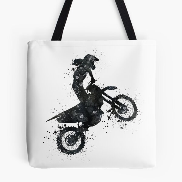 Item preview, Girl Motocross Black and White Silhouette Artwork designed and sold by LotusGifts.