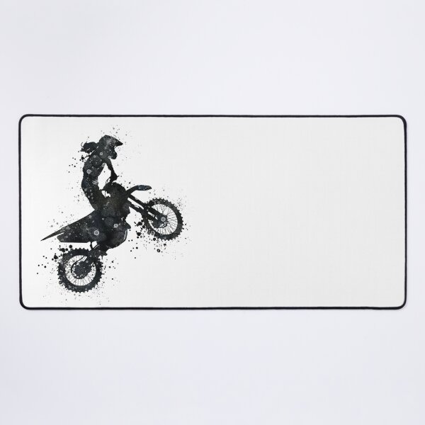 Item preview, Girl Motocross Black and White Silhouette Artwork designed and sold by LotusGifts.
