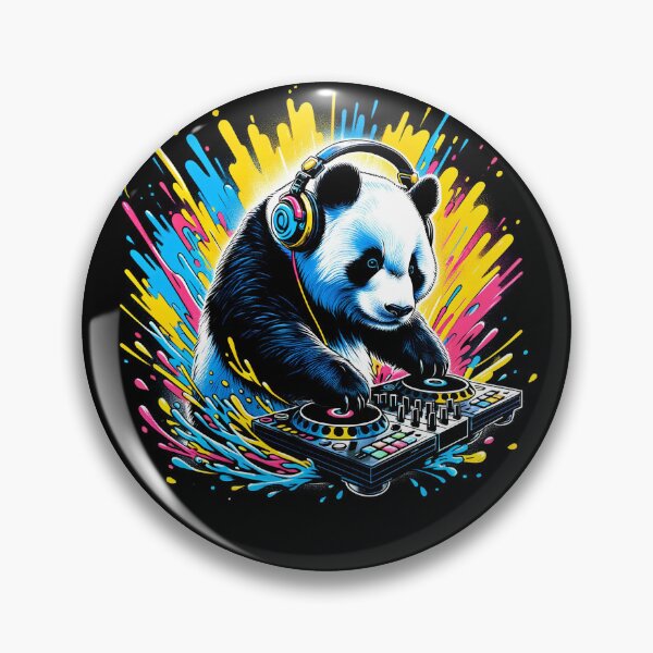 Item preview, Panda DJ DJing EDM Funky Dance Club designed and sold by Kimberley King Art  King Art.