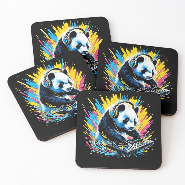 Item preview, Panda DJ DJing EDM Funky Dance Club designed and sold by Kimberley King Art  King Art.