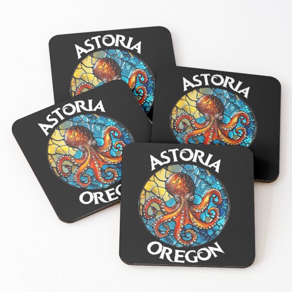 Item preview, Astoria Oregon Stained Glass Octopus designed and sold by WigOutlet.