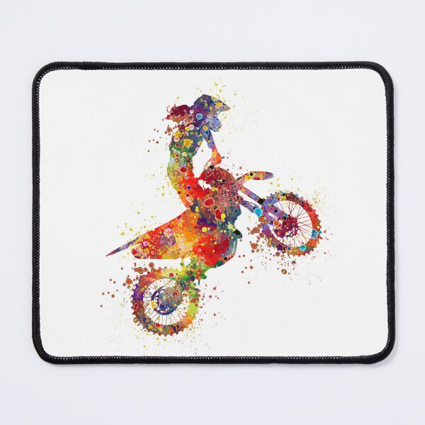 Item preview, Girl Motocross Stunt Watercolor Art Gift designed and sold by LotusGifts.