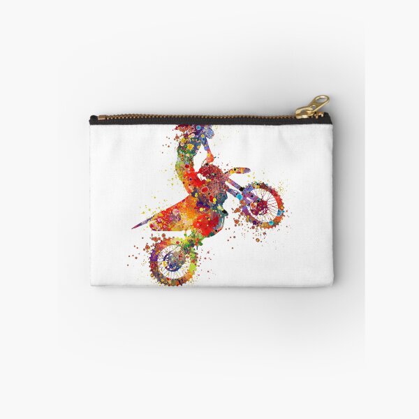 Item preview, Girl Motocross Stunt Watercolor Art Gift designed and sold by LotusGifts.