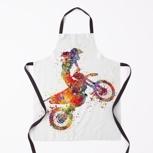 Item preview, Girl Motocross Stunt Watercolor Art Gift designed and sold by LotusGifts.
