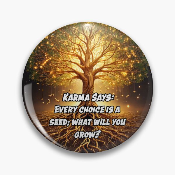 Item preview, Karma Says: "Every choice is a seed; what will you grow?" designed and sold by Unwind-Art-Work.